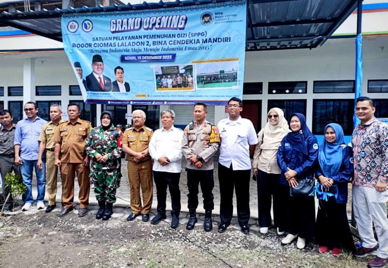 Grand Opening Satuan Pelayanan Pemenuhan Gizi (SPPG) Bogor Ciomas Laladon 2 Bina Cendikia Mandiri ; Bersama Indonesia Maju Menuju Indonesia Emas 2045